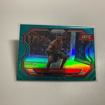Uriah Hall 2021 Panini Prizm UFC Teal Refractor Card 40/49 #129