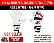 J4K FUSION HYBRID FINGER SAVER GOALKEEPER GOALIE SOCCER FUTSAL GLOVES