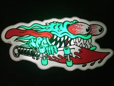 Retro Slasher Keith Meek Skateboard logo light box sign 1980's vintage style