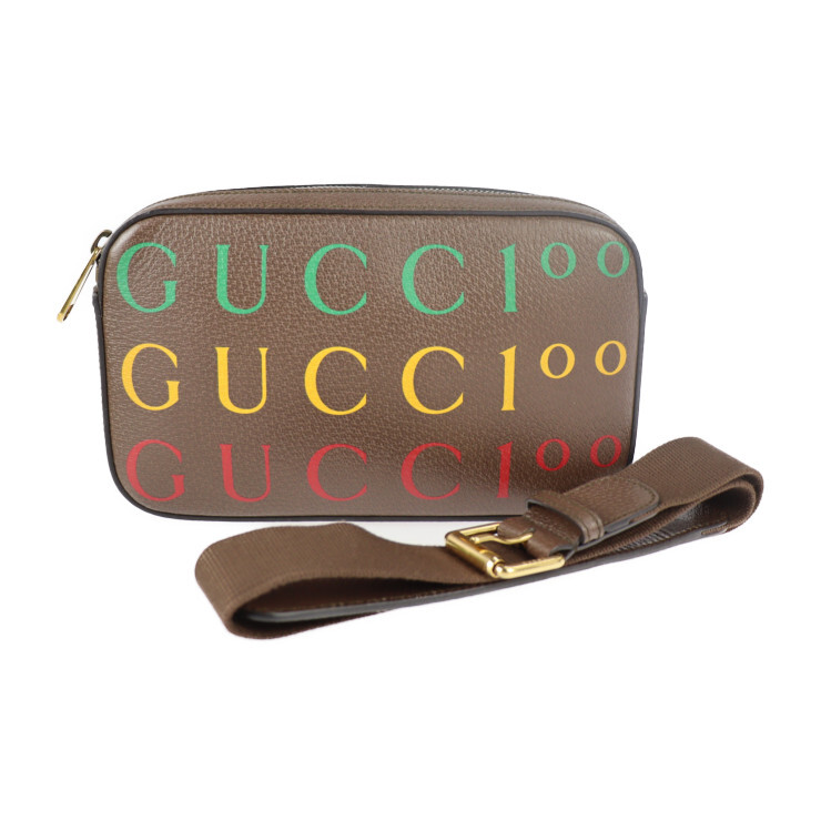 GUCCI Marsupio 602695 Borsa da cintura 100° anniversario logo body bag marsup...
