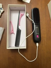 Straighten Comb Matte Black Straightener Brush Straightening Comb