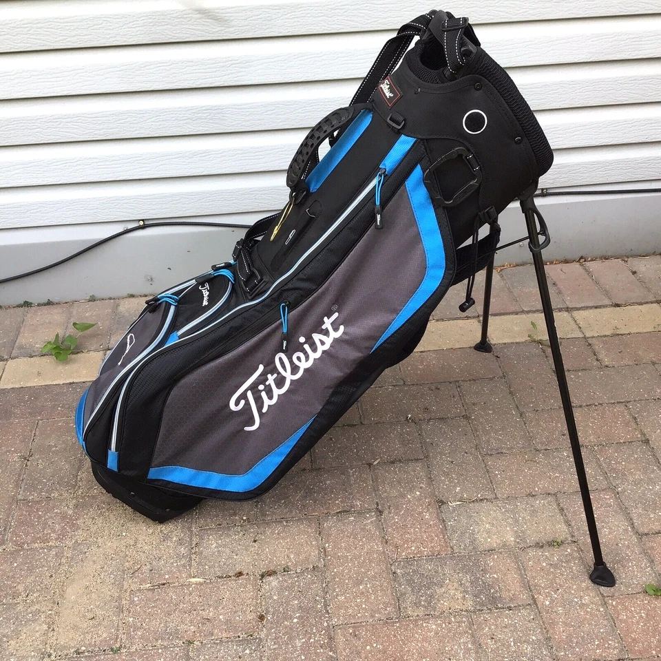 Bolsa de golf Titleist acolchada correa para el hombro carro de transporte 3 vías bolsillos soporte 35" de alto Foto 2 de 4