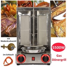 4 Brenner Gas LPG Dönergrill Hähnchengrill Gyrosgrill Drehgrill 5500W DE