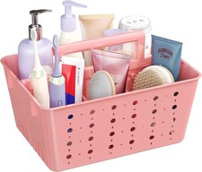1 Pack, Pink, Plastic Basket Organizer, Portable Shower Caddy