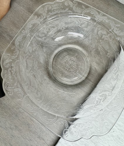 VTG 1930s Federal Glass Madrid Pattern Clear Crystal Depression Glass Bowls (3) - Picture 8 of 16