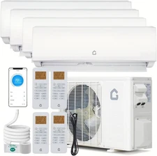  35K 4 Zone Air Conditioner Mini Split AC Heating System 9K+9K+9K+18K 19 SEER2 