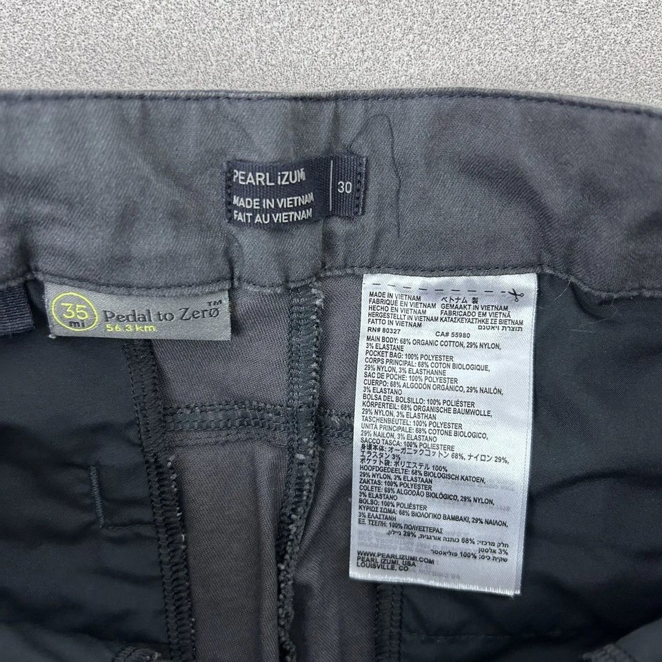 Pantalón Pearl iZUMi Rove Gris Ajuste Estándar Talla 30x32 Pantalones de Ciclismo Pedal a Cero Foto 4 de 4