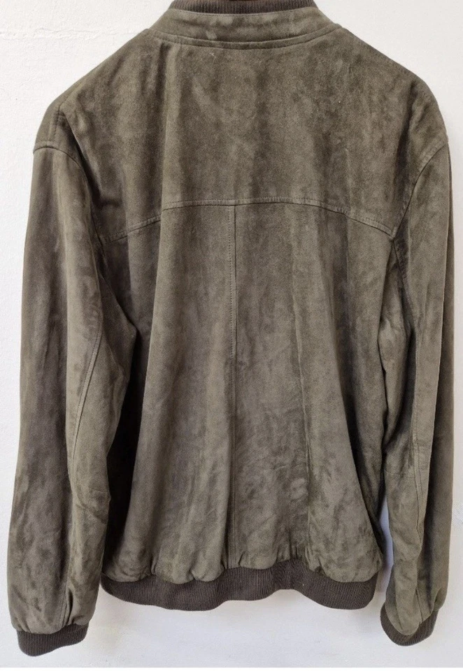  7 for all mankind  olive soft goat suede bomber 42in lovely condition RRP£1150 - Image 2 of 4