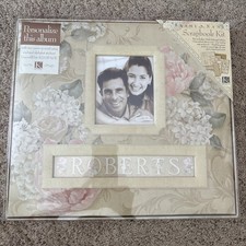 NEW K Company English Floral Scrapbook Kit 20 Pages 12x12 Album Stickers Papers