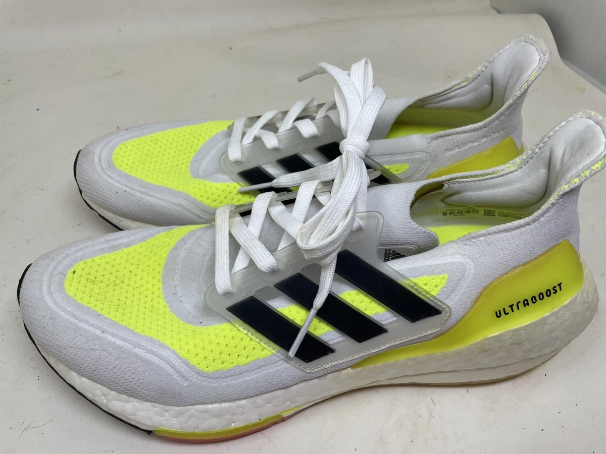 adidas UltraBoost 21 White Solar Yellow | eBay