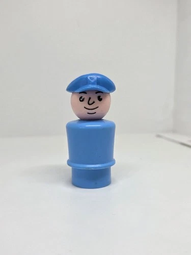 Vintage Fisher Price little people tall blue mailman pilot