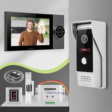 HOMSECUR 7" HD Video Door Phone Call Intercom With Electrical Lock Night Vision