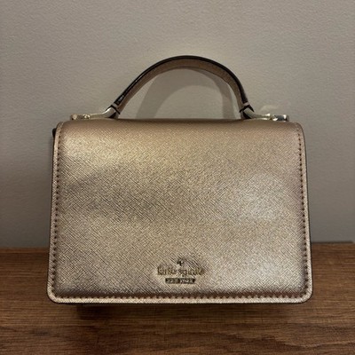 Kate Spade Cameron Street Corin Metallic Rose Gold Saffiano Leather Mini bag