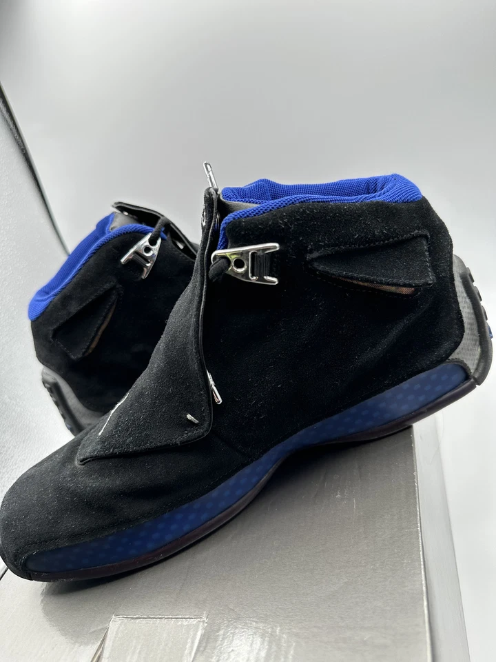 Talla 10 - Air Jordan 18 OG 2003 Negro Sport Royal Foto 3 de 4