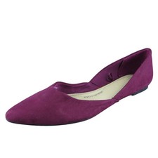 Time And Tru Women Ballet Shoes Size 8 Medium Burgundy Fabric Slip On