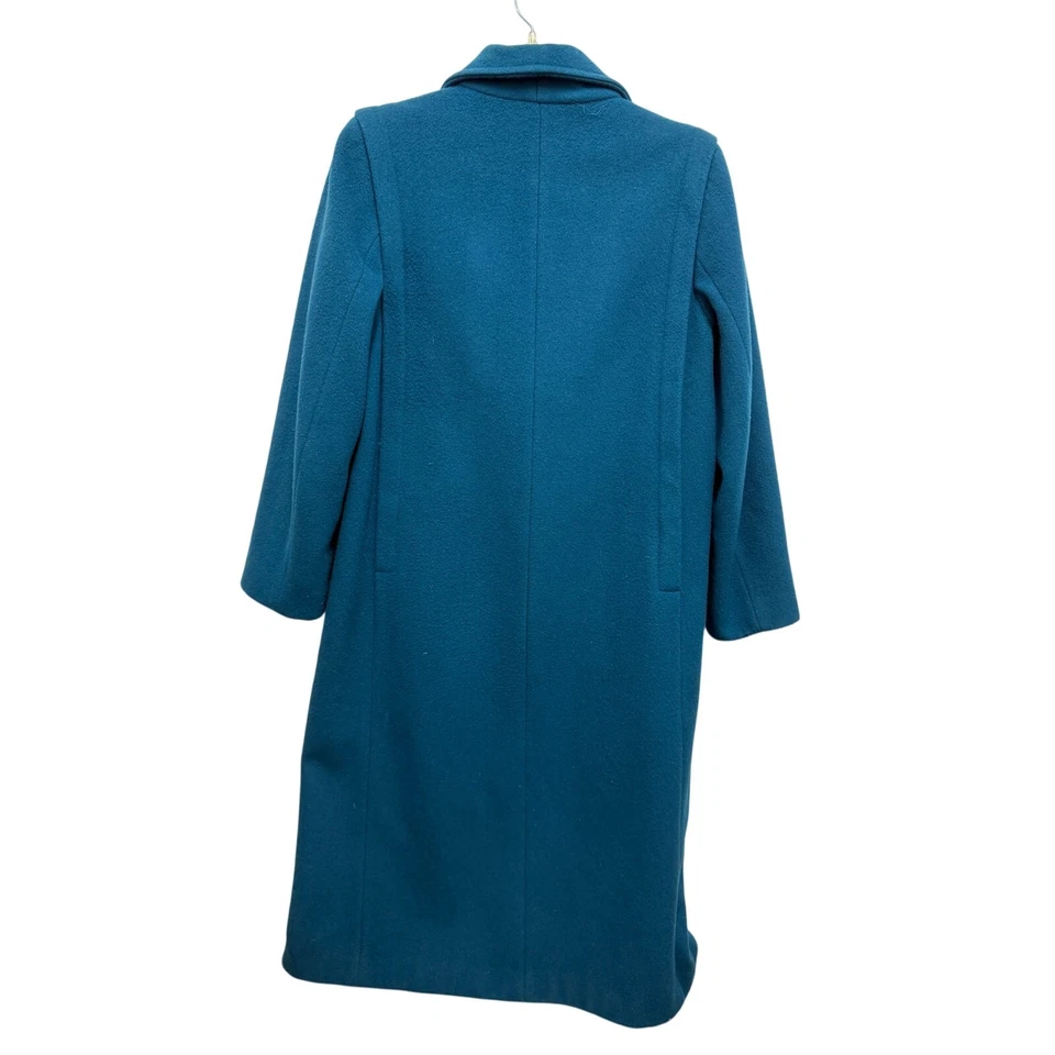 Abrigo de Colección Forecaster of BOSTON Para Mujer Talla 8 Lana Verde azulado Hasta la Bota Hecho en EE. UU. Foto 4 de 4