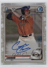 2020 Bowman Chrome Prospects Refractor 401/499 Connor Cannon #CPA-CC Auto w5p