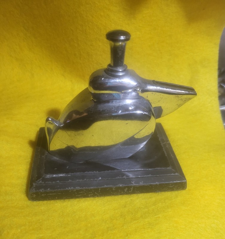 1934 Ronson Art Metal Works Art Deco Pelican Table Lighter As Found In Local...