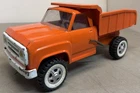 Vintage 1970-73 Tonka Toys USA Pressed Steel Orange Dump Truck #2315
