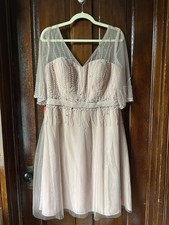 NWT JJ s House Pink Dusty Rose Beaded Chiffon Formal Dress Women s 14
