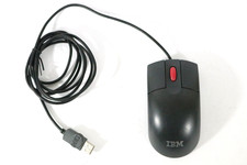 Vintage IBM MO28UOL Mouse 3 Button USB Optical PC Computer Mice Black