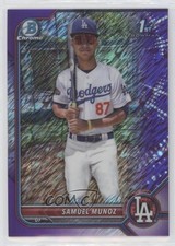 2022 Bowman Chrome Prospects Purple Shimmer Refractor 229/250 Samuel Munoz s1i