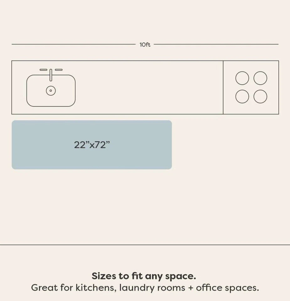 Alfombra de pie House Of NOA Nama alfombrilla antifatiga 22"x72" Georgia Clay Foto 2 de 4