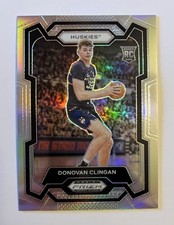 2024 Panini Prizm Draft Picks Donovan Clingan Silver Prizm Rookie Card NBA #95