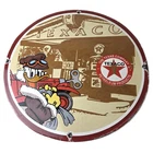 Vintage Texaco Sign - Disney Duck Gasoline Service Gas Pump Porcelain Sign