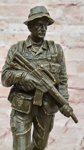 Statue en bronze soldat avec fusil - Figurine Fisher en ligne Tribute Memorial Hot Cast