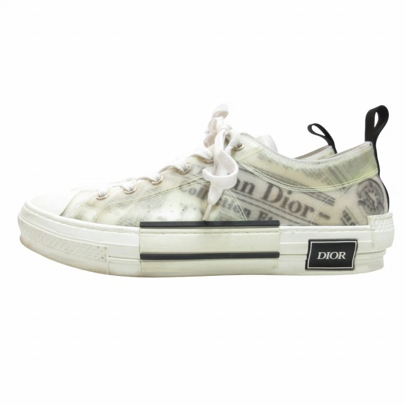 Baskets basses homme 10,0 États Unis Dior Daniel Arsham B23 news papier imprimé coupe baskets
