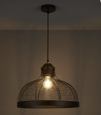 Colours Baici Matte Black Metal Pendant Dia 40cm (  43x43x 34ht Box Size)