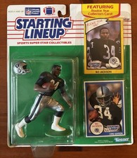 Vintage 1990 Bo Jackson Oakland Raiders Starting Lineup W/2 Cards Feat. RC Card