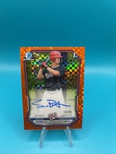 2026 Bowman Chrome Orange X-Fractor 1st Autograph Sam Petersen 12/25 Nationals