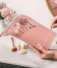 1x Travel Waterproof Cosmetic Bag Stand-Up Makeup Brush Case Makeup Brush Holder