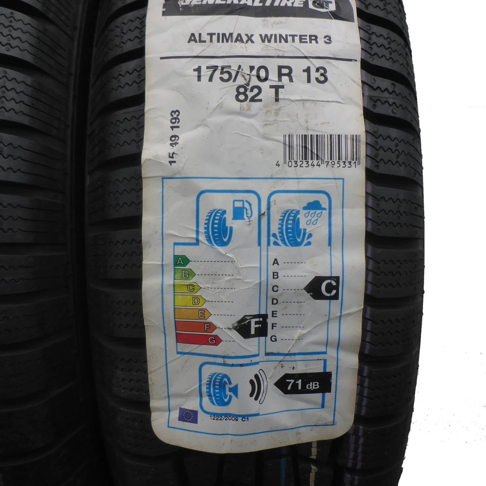 4 x GENERAL 175/70 R13 82T Altimax Winter 3 Winterreifen 2018 VOLL - Bild 2 von 4