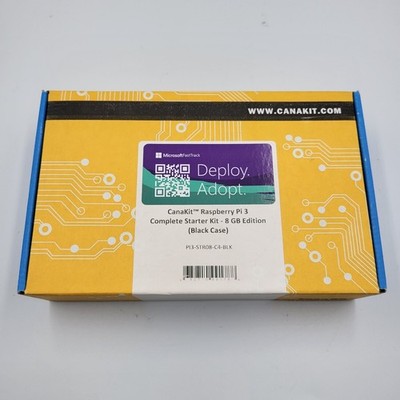 NEW Microsoft FastTrack Deploy Adopt CanaKit Raspberry Pi 3 8 GB With Black Case