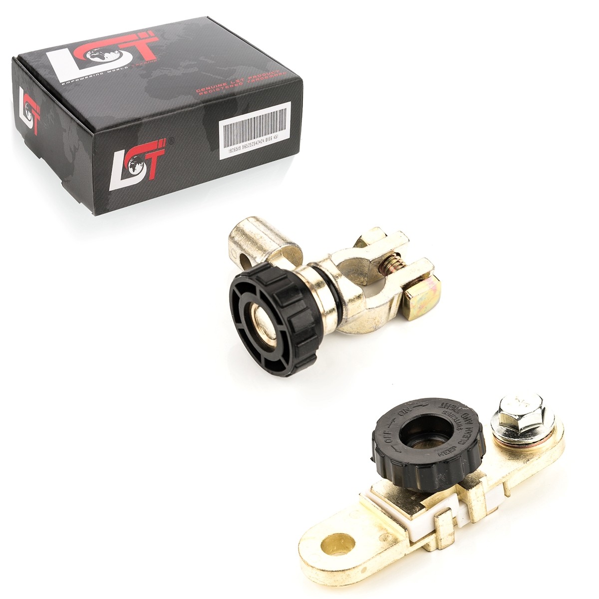 2x Car Battery Isolator Terminal with Round Button Black for AUDI Q3 Q5 Q7