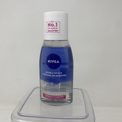 NIVEA Double Effect wasserfester Augen Make-Up Entferner (125ml), tägliche Anwendung Gesicht