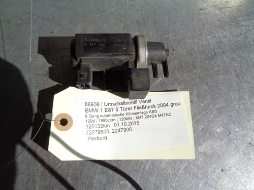 BMW 1 E87 Umschaltventil Ventil 72279600 120d 120kW M47 204D4 M47N2 86906