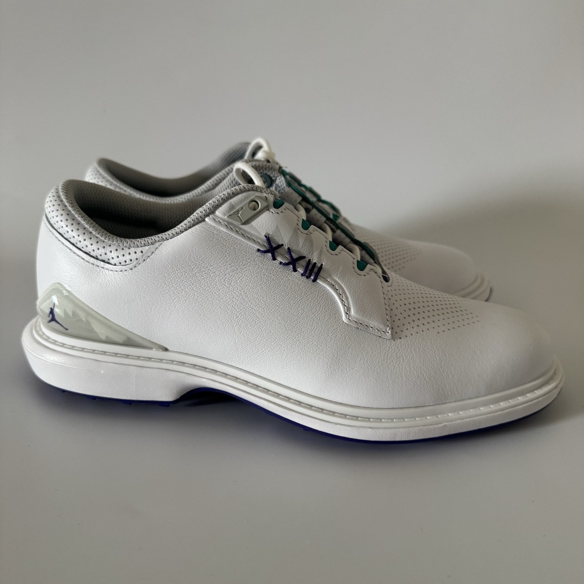 NEW Nike Air Jordan ADG 5 Golf Shoes FQ6642-100 Size 12 White Grape Ice Nike Air Jordan ADG 5 White Grape Ice Emerald | Mercari main image 2