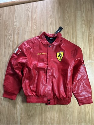 Ferrari Racing jacket motorbike motorcycle leather biker sports jacket