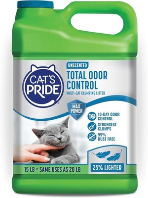15 Pound Max Power Cat Litter - 10 Days Odor Control, Strong Clumping, Unscented