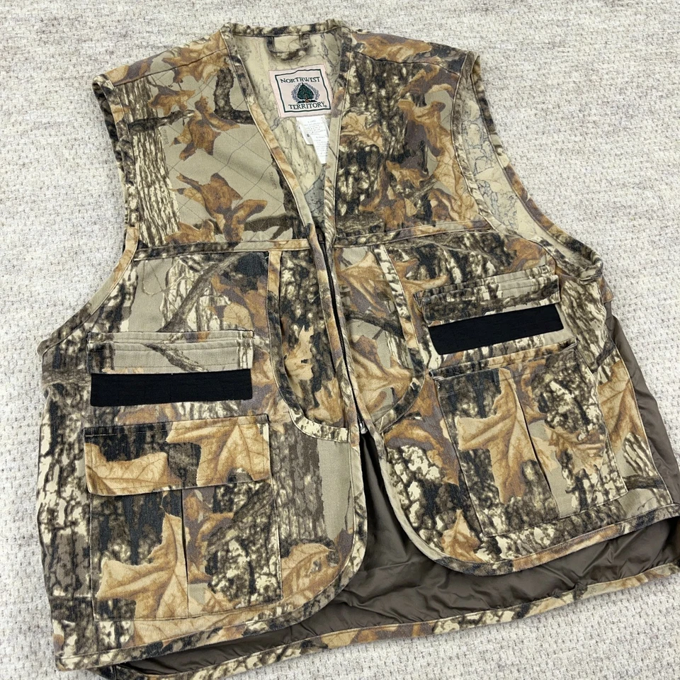 Vintage Northwest Territory Hunting Vest Men Large Sniper Camo Bird Duck 90s Y2K - Image 4 of 4