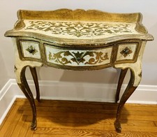 Vintage Italian Florentine Gilded Desk / Console Rococo Louis XV Style - Wood