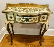 Vintage Italian Florentine Gilded Desk / Console Rococo Louis XV Style - Wood
