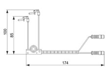 BOSCH 1 987 474 584 Warnkontakt, Bremsbelagverschleiß für MERCEDES-BENZ,PUCH BOSCH 1 987 474 584 Warnkontakt, Bremsbelagverschleiß für MERCEDES-BENZ,PUCH