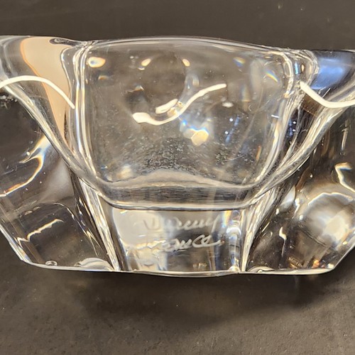 Vintage 1960s Daum France Crystal Open Salt Cellars ~ Set of 2 ~ Signed - Picture 5 of 13