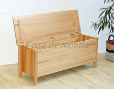 Holztruhe Truhe ANTON 120x48x38cm Kernbuche lackiert massiv holzkiste Truhenbank