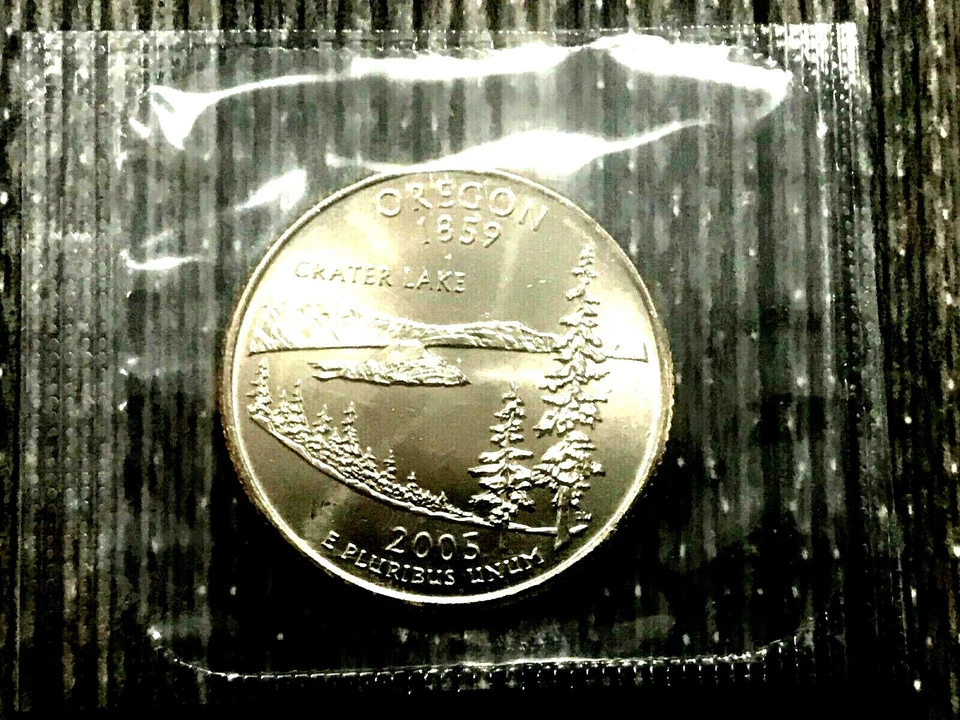 2005  P D S OREGON  State Quarters SATIN FINISH From Proof & Mint Sets  - Image 2 of 4